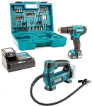 MAKITA cordless hammer HP333DSAX1, 12V&nbsp;(blue / black, 2x Li-ion battery 2,0Ah)