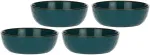 Rose&Tulipani Set of 4 Concerto Ottanio Salad Bowls - Blue-Green, 20 cm
