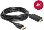 DELOCK Kabel Displayport 1.2 Stecker > High Speed HDMI-A Stecker Passiv 4K 5 m schwarz
