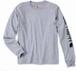 No name Carhartt Sleeve Logo L/S T-Shirt - heather grey, L