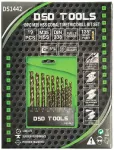 DSDTOOLS 19 TK HSS KOobalt-m&otilde;&otilde;tmetega puurkomplekt 1 - 10 mm DS1442