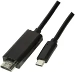 LOGILINK USB-C Kabel 3.2 Gen1 zu HDMI-A 4K/60 Hz, schw. 1,8m