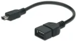 Assmann DIGITUS USB 2.0 Adapter OTG, Typ Mini B - A St/Bu 0,2m