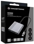 CONCEPTRONIC 4-1 Dock USB-C->2xHDMI/USB-A/100WPD 25cm gr