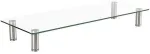 ROLINE Hhenverstellbarer Glas-Monitor-Stnder rechteckig, bis 20 kg