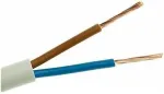 Elektrokabel Elektrikaabel H03VV-F OMY 2x1mm2 300V White 100m