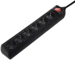HAMA Pikendusj. 6-Way, Switch, 5m, Black