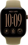 APPLE Nutikell Watch Series 12 GPS + Cellular 46mm tumedast pronksist alumiiniumkorpus oliivrohelise spordirihmaga - M/L