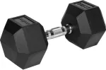 Rebel Rubberized cast iron dumbbell HEX 17.5 kg ACTIVE