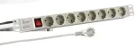 EFB Elektronik EFB 19" 1HE Steckdosenleiste 8xCEE 7/3 mit Schalter,Alu,grau