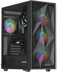 Korpus NATEC GENESIS DIAXID 605 ARGB MIDI TOWER CASE WITH USB-C WINDOW BLACK