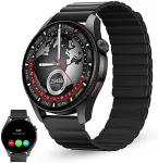 Ksix BXSW33N smartwatch / sport watch 3.63 cm (1.43") AMOLED Digital 466 x 466 pixels Touchscreen Black GPS (satellite)