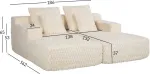 Home4you Diivan FIZZY 2-kohaline 186x162xH65cm, valge
