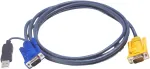 Aten 2L-5202UP KVM-Kabel VGA USB mit eingebautem PS/2-USB-Konverter schwarz 1.8m