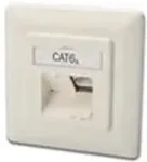 Digitus Anschlussdose Cat6a 2xRJ45 geschirmt Unterputz wei&szlig;