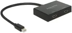 DELOCK Adapter 1.2 Splitter 1x mini DP in 2x HDMI out black