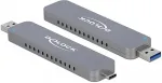 DELOCK M.2 PCIe SSD with USB-C + Type-A St - External housing