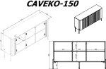 Cama MEBLE Cama VERA chest of drawers 150x40x80 black matt