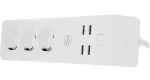 Tellur WiFi Power Strip, 3 Outlets, 4*USB 4A, 2200W, 10A, 1.8m