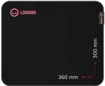 LORGAR Main 323, Gaming mouse pad, Precise control surface, Red anti-slip rubber base, size: 360mm x 300mm x 3mm, weight 0.21kg