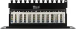 DELTACO 10-PATCH16 Patch Panel, 12 Ports, Cat6, UTP, Black / 10-PATCH16