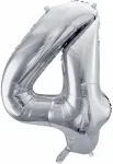 PartyDeco fooliumist &otilde;hupall, number 4, suur, 86 cm