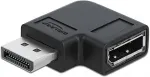 Delock DisplayPort 1.4 Adapter Stecker zu Buchse 90 links gewinkelt 8K 60 Hz
