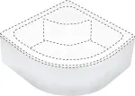 Deante Shower tray cover semicircular 80x80 cm