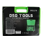 DSDTOOLS 1/2" PIKAD 6-KANTSED PIKENDATUD P&Otilde;RKEPEADE KOMPLEKT, 22 TK DS1179