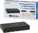 LOGILINK 4K DisplayPort 1.2 to 2x HMDI - Video-/Audio-Splitter - 2 x HDMI - Desktop (CV0093)