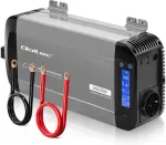 QOLTEC Przetwornica napięcia Pure Sine Wave | 12V na 230V | 1000/2000W | LCD | USB | USB-C | Kompatybilna z LiFePO4 GEL AGM