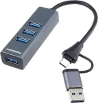 PREMIUMCORD 5G Hub USB-C and USB-A to 4x USB-A
