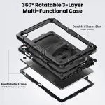 Tech-Protect Kaitse&uuml;mbris Solid360, Samsung Galaxy Tab A11+ / Tab A9+, must,