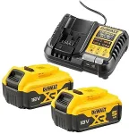 Dewalt DCB1104P2-QW Set charger DCB1104 + 2 batteries DCB184 18 V 5 Ah
