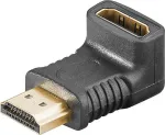 Goobay HDMI Angled Adapter, gold-plated, Black