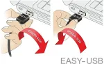 DeLOCK Kabel EASY-USB 2.0 Typ-A Stecker > EASY-USB 2.0 Typ Micro-B Stecker 0,5 m wei&szlig;