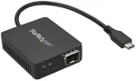 V&otilde;rgukaart Startech .com USB C to Fiber Optic Converter - Open SFP - Netzwerkadapter - USB-C - 1000Base-LX/1000Base-SX x 1 - Schwarz