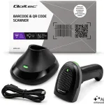 QOLTEC Wireless barcode scanner 1D 2D scanner stand USB