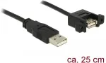 DeLOCK 85462 0.25m USB A USB A M&auml;nnlich Weiblich Schwarz USB Kabel