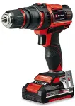 EINHELL cordless drill/driver set TE-CD 18/45 3X-Li +22, 18Volt (red/black, Li-ion battery 2.0Ah, 22-piece accessories)