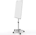Nobo Esitlustahvel mobiilne klaaspind Brilliant White