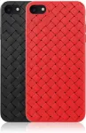 DEVIA Woven Pattern Design Soft Case iPhone SE2 red