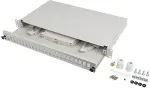 LANBERG 24XSC DUPLEX / 24XLC QUAD RACK 19" 1U FIBER OPTIC DISTRIBUTION FRAME GRAY + ACCESSORIES