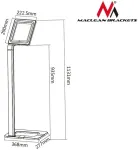 Maclean Stand, advertising handle for tablet, floor with lockable MC-645, 9.7 - 10.1 inch Universal