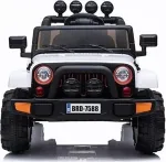 No name Auto Na Akumulator Jeep BRD-7588 Światła LED MP3 Pilot Biały 4x4