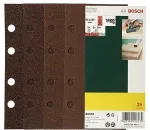 Bosch - Schleifpapierset - 25 St&uuml;cke - rechteckig - K&ouml;rnung: 60, 80, 120, 40 - 93 mm x 185 mm