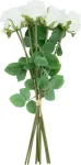 Home4you Kunstlill FLOWERLY 8tk roosid kimbus, valge