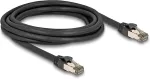 DeLOCK RJ45 Netzwerkkabel Cat.6A U/FTP ultra flexibel mit innerem Metallmantel 3 m schwarz