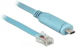 DELOCK Adapter USB 2.0 Type-C&trade; Stecker > 1 x Seriell RS-232 RJ45 Stecker 3,0 m blau