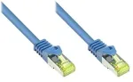 GoodConnections RJ45 Patchkabel mit Cat. 7 Rohkabel und Rastnasenschutz (), S/FTP, PiMF, halogenfrei, 500MHz, OFC, blau, 7,5m,